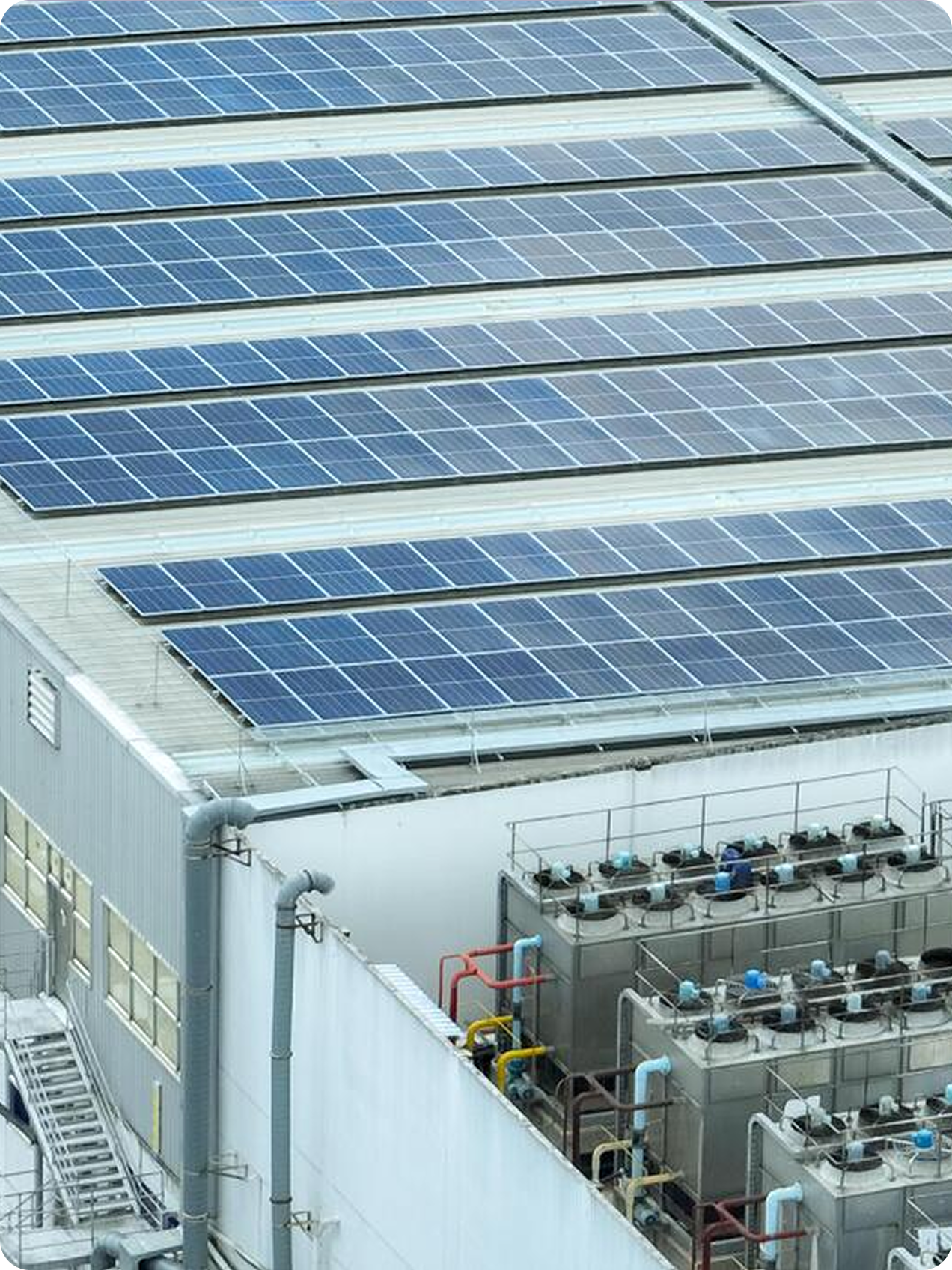 Industrial rooftop solar system